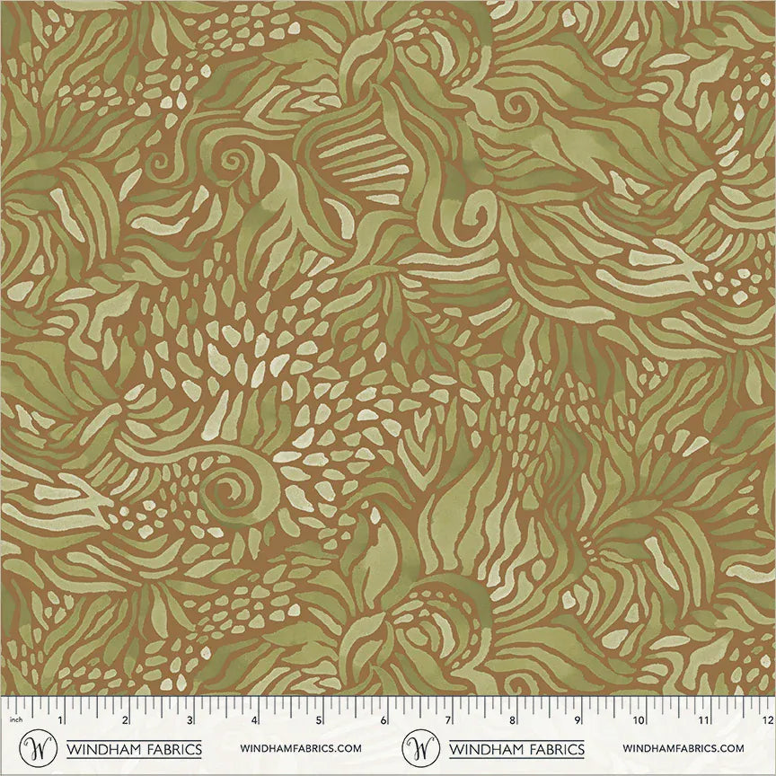 Wild Reverie by Melissa Marie Collins - Foliage, Moss 108" Quilt Back Wild Reverie by Melissa Marie Collins - Foliage, Moss Quilt Back Fabric