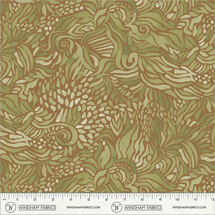 Wild Reverie by Melissa Marie Collins - Foliage, Moss 108" Quilt Back Wild Reverie by Melissa Marie Collins - Foliage, Moss Quilt Back Fabric