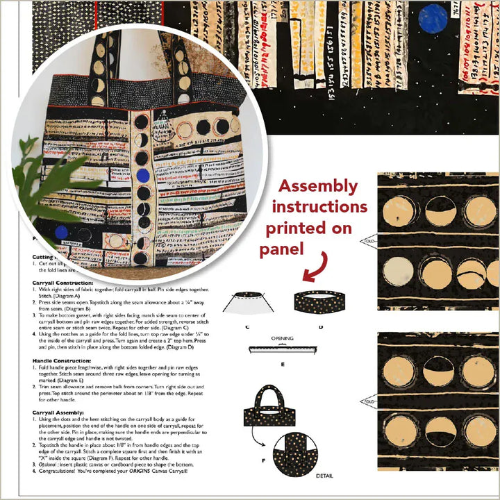 Origins by Shane Drinkwater - Carryall Tote Panel, Multi Fabric Origins by Shane Drinkwater - Carryall Tote Panel Fabric