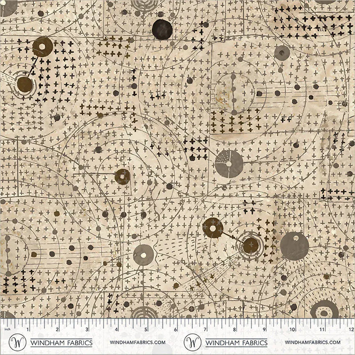 Origins by Shane Drinkwater - Orbit, Plaster 108" Quilt Back Fabric Origins by Shane Drinkwater - Orbit, Plaster Quilt Back Fabric