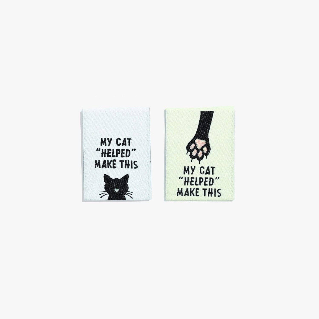 My Cat "Helped" Me Make This Woven Labels | Case of 6 units My Cat "Helped" Me Make This Woven Labels | Case of 6 units