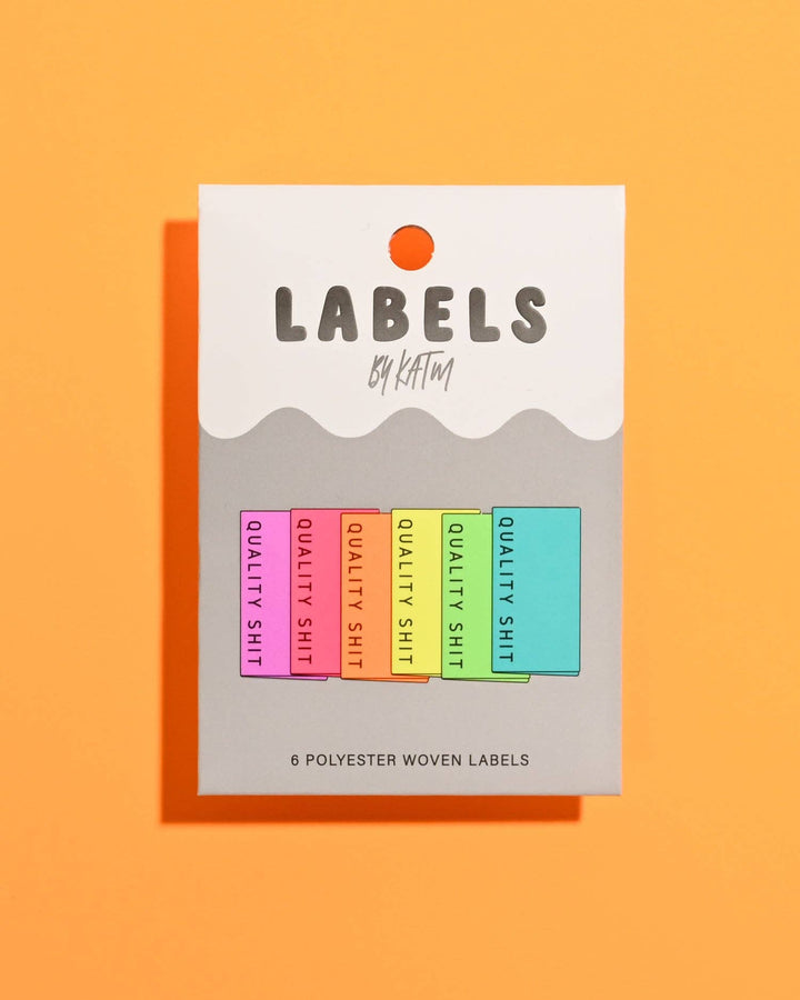 Quality Shit Woven Labels (Neon) | Case of 6 units Quality Shit Woven Labels (Neon) | Case of 6 units