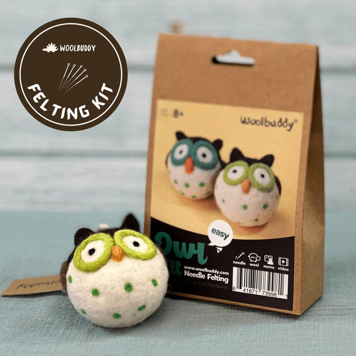 Owl Needle Felting Kit by Woolbuddy