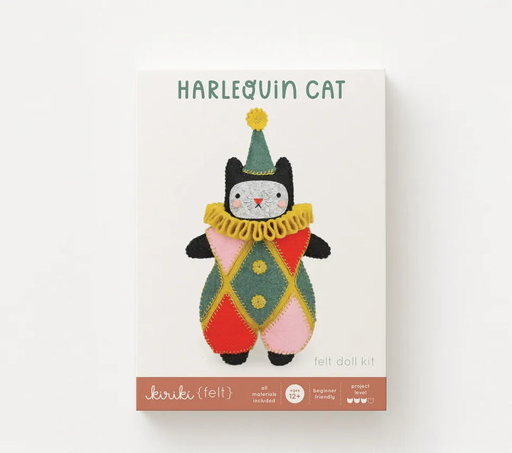 Harlequin Cat Felt Doll Kit Harlequin Cat Felt Doll Kit