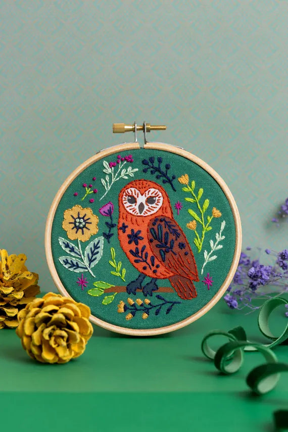 Folk Owl Mini Embroidery Kit by Hawthorn Handmade
