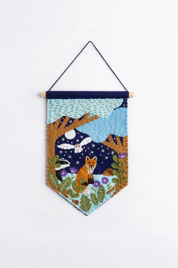 Woodland Pennant Felt Craft Kit by Hawthorn Handmade