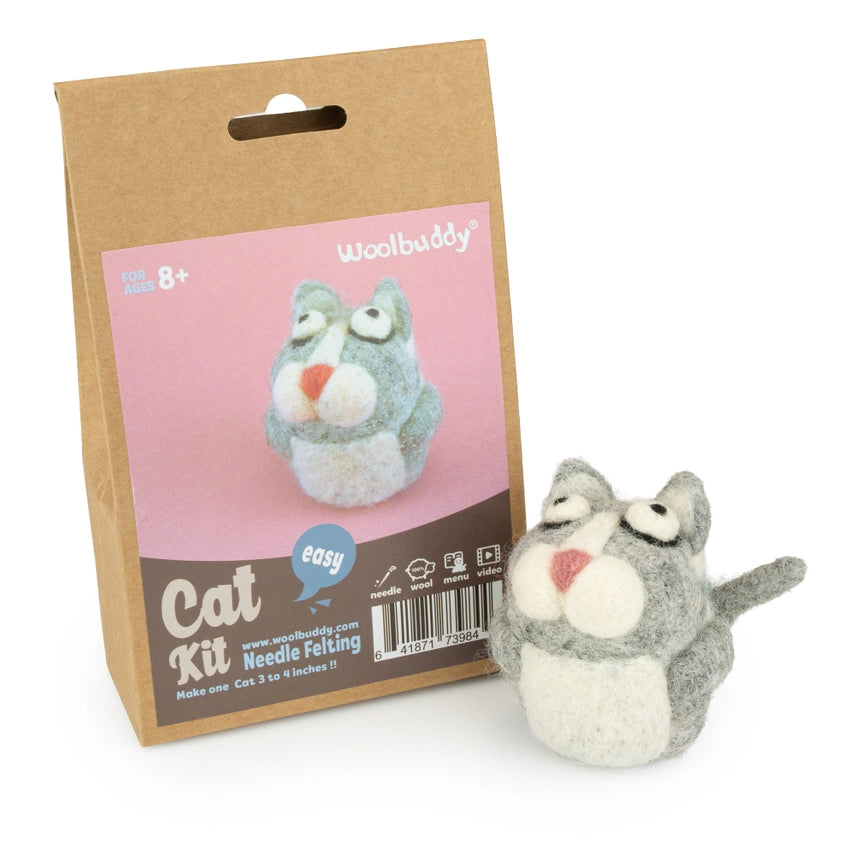 Cat Needle Felting Kit by Woolbuddy