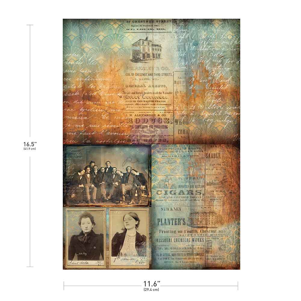 Finnabair A3 Decoupage Fiber Paper - Chestnut Street