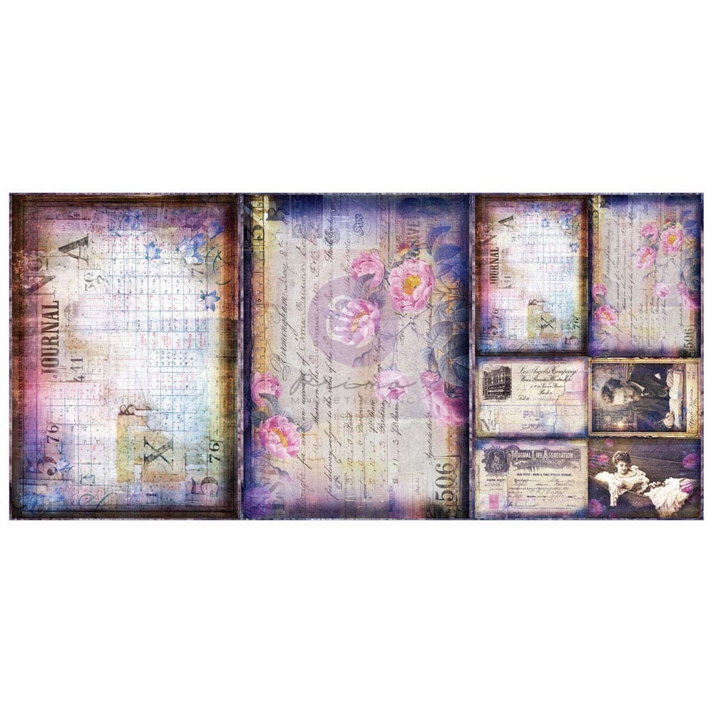 Finnabair A3 Decoupage Fiber Paper - Archivist's Dreams, 3pcs Finnabair A3 Decoupage Fiber Paper - Archivist's Dreams, 3pcs