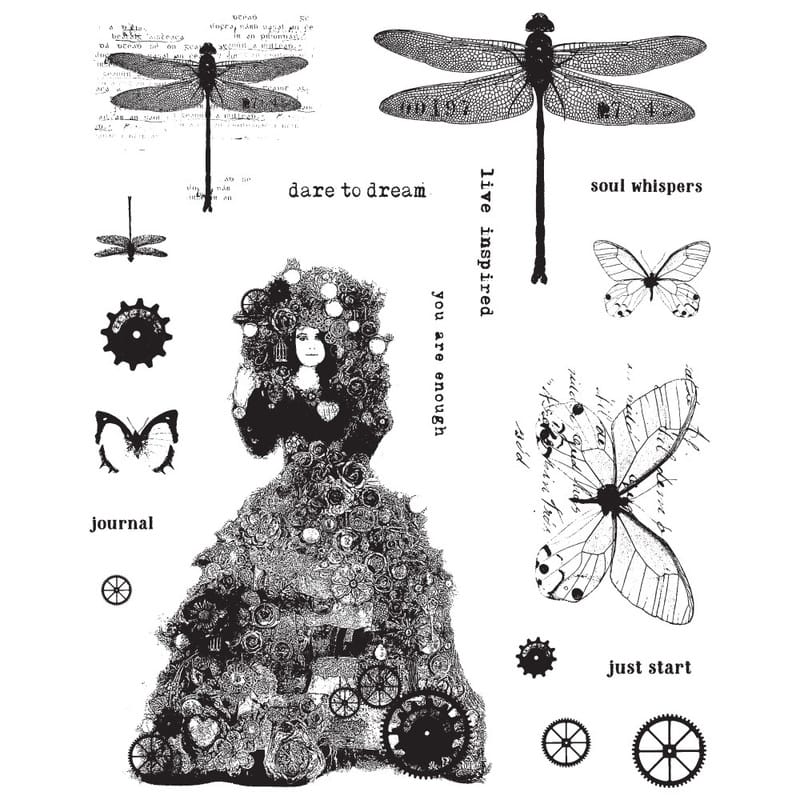 Finnabair Cling Mounted Stamps - Dare to Dream