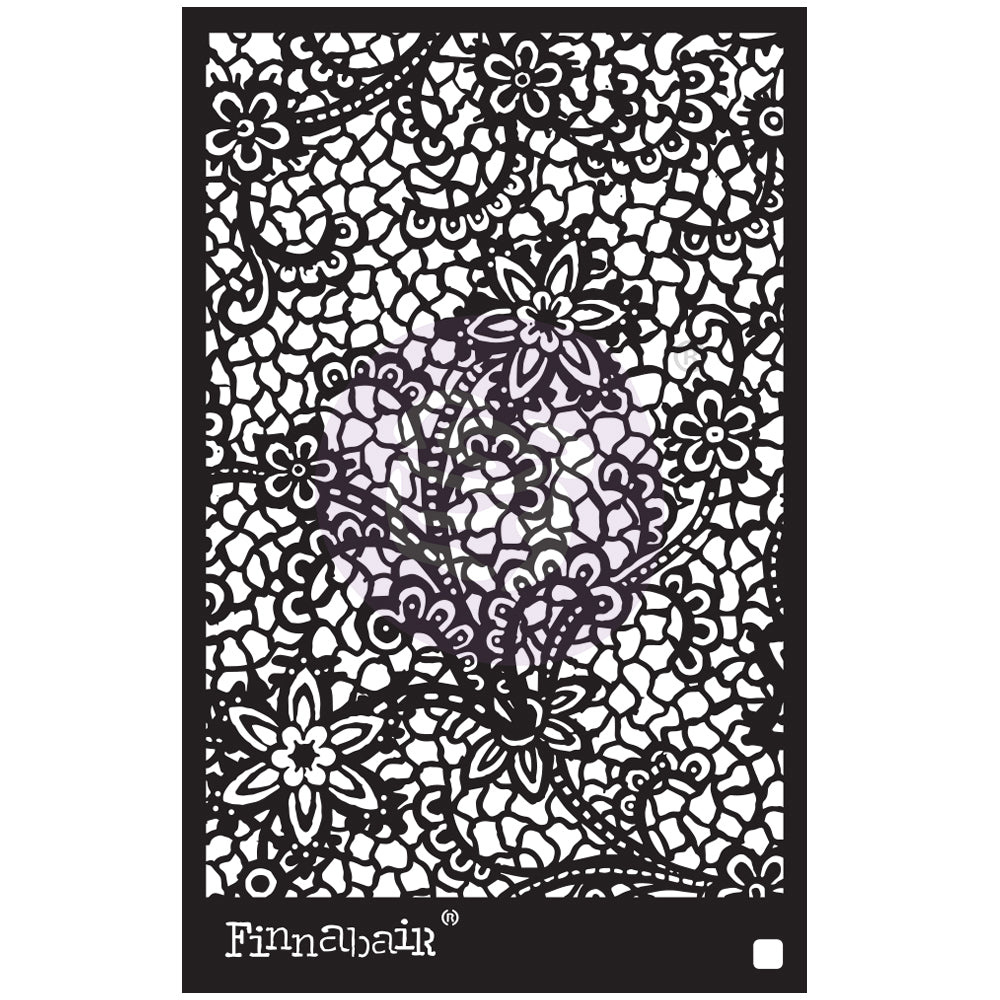 Finnabair Floral Net Stencil - 6"x 9"