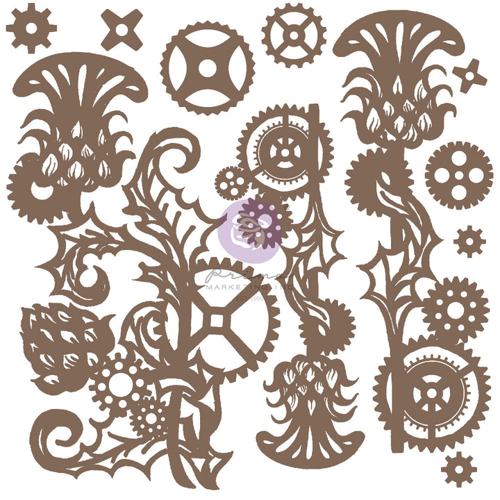 Finnabair Decorative Chipboard: Mechanical Thistle (11 pcs)