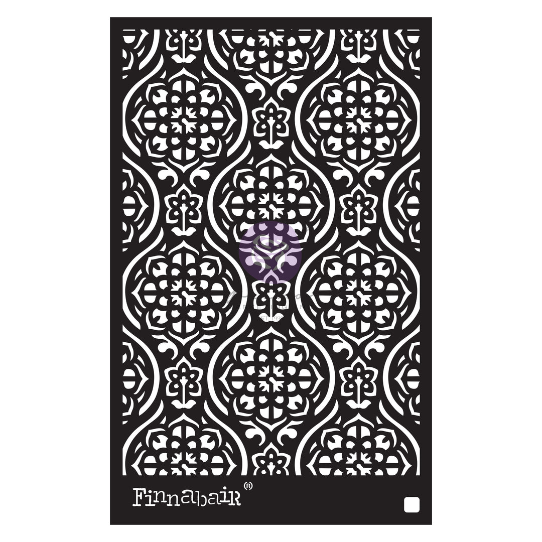 Finnabair Victorian Tiles Stencil - 6"x 9"