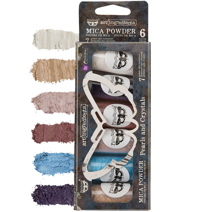 Finnabair Art Ingredients Mica Powder Set - Pearls & Crystals