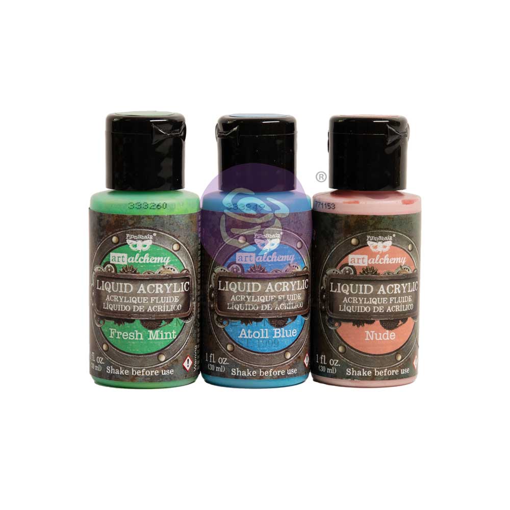 Finnabair Liquid Acrylic Paint Set - Dreamy (3 colors) Limited Edition!