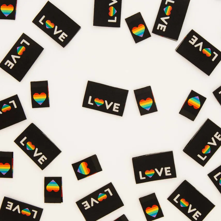 Sarah Hearts Woven Labels - Pride Love Multipack Sarah Hearts Woven Labels - Pride Love Multipack