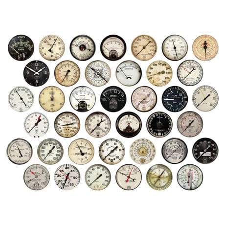 Tim Holtz Idea-Ology Ephemera Gauge Dials, 39pcs