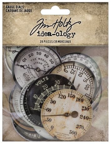 Tim Holtz Idea-Ology Ephemera Gauge Dials, 39pcs