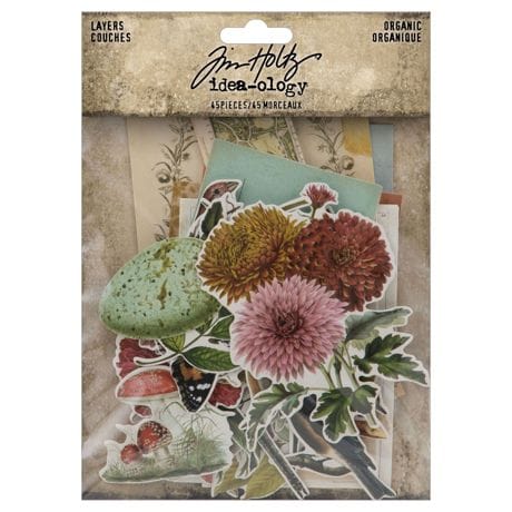 Tim Holtz Idea-Ology Ephemera Organic (45 pcs)