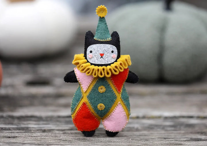 Harlequin Cat Felt Doll Kit Harlequin Cat Felt Doll Kit