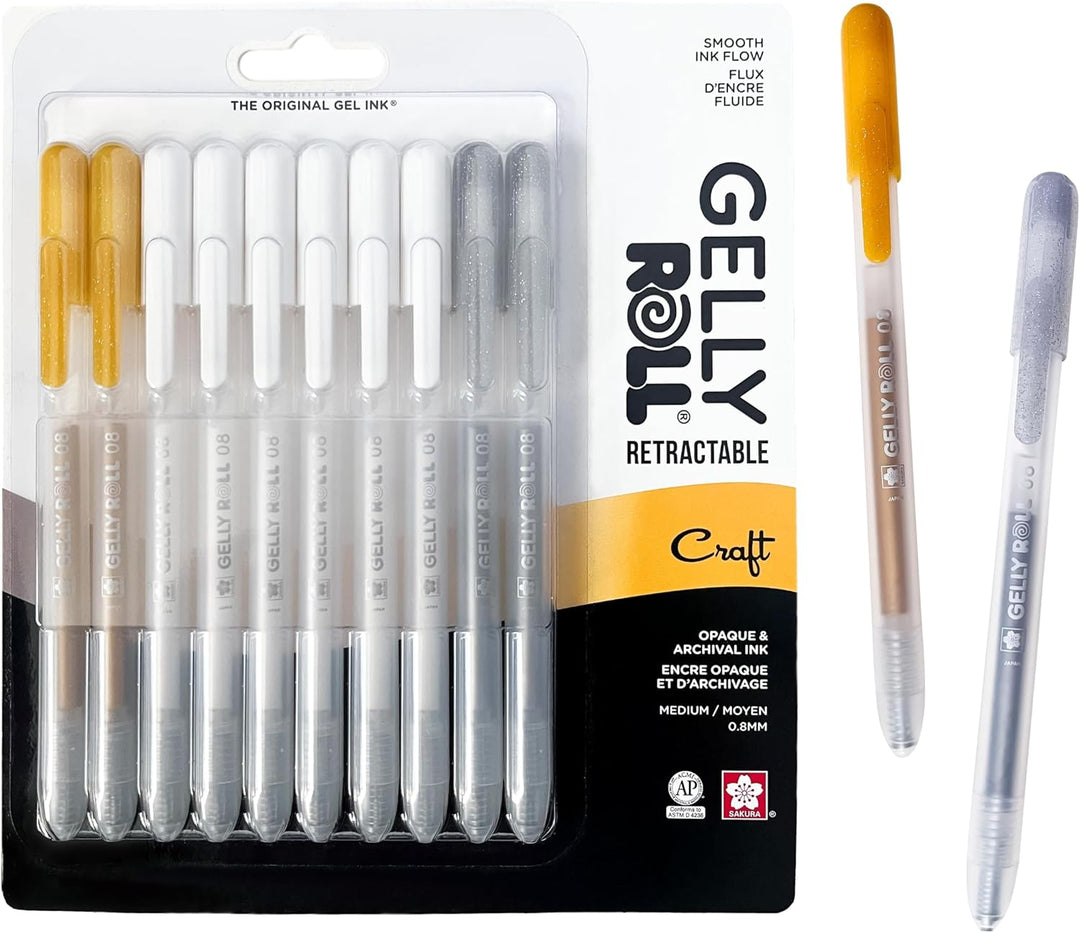 Gelly Roll Retractable Pens, 10/pk