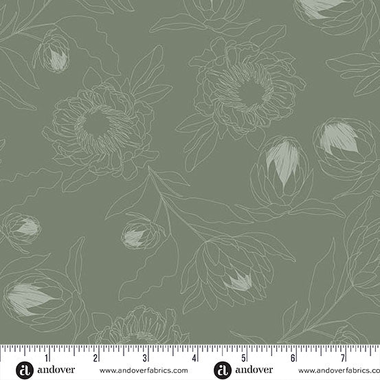 Color Me Whispered - Protea Whisper, Olive Green