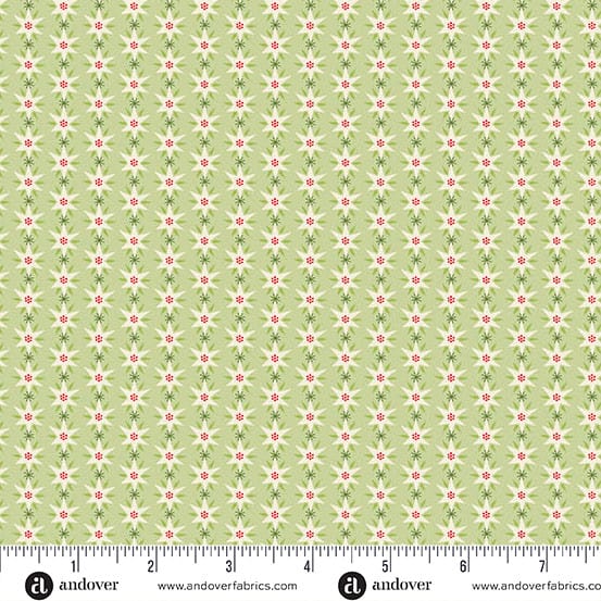 Snowberry by Andover Fabrics - Starburst, Spruce Snowberry by Andover Fabrics - Starburst, Spruce
