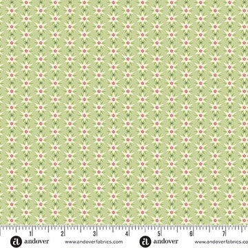 Snowberry by Andover Fabrics - Starburst, Spruce Snowberry by Andover Fabrics - Starburst, Spruce