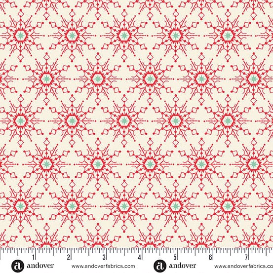 Snowberry by Andover Fabrics - Flakes, Cherry Snowberry by Andover Fabrics - Flakes, Cherry