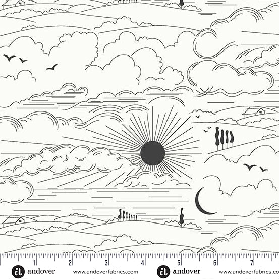 Sun and clouds illustration