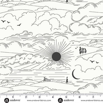 Sun and clouds illustration