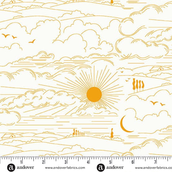 Gold sun, clouds, and landscape - 72dpi-A-1219-Y