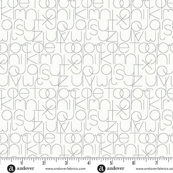 Fabric pattern with repeating letters (72dpi-A-1221-C)