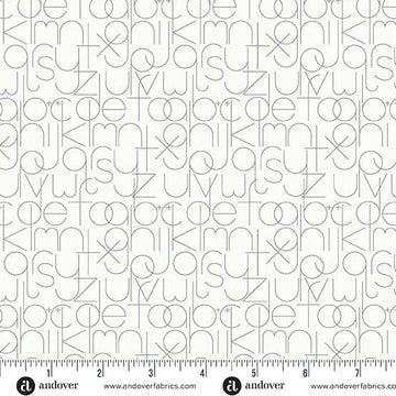 Fabric pattern with repeating letters (72dpi-A-1221-C)
