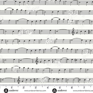 Sheet music fabric pattern A-1222-K