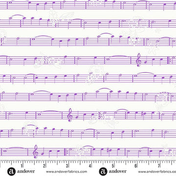 Musical staff fabric print - 72dpi-A-1222-P