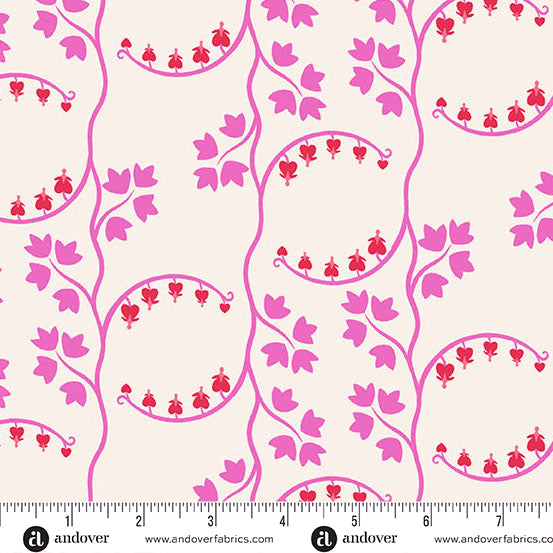 Heart Nouveau by Eye Candy Quilts, Bleeding Heart Rosy