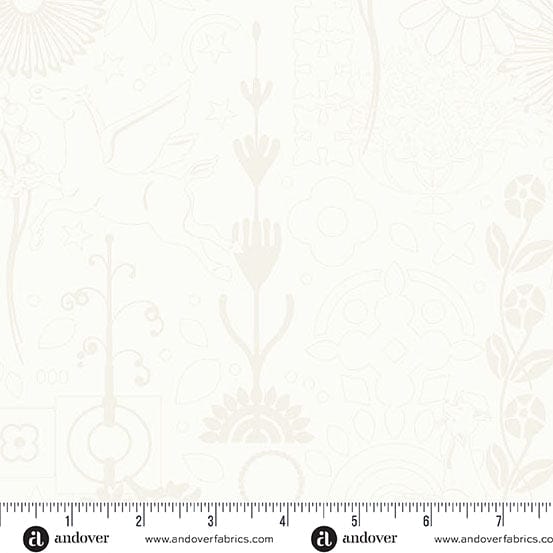 Off-white floral fabric design A-1319-L