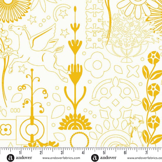 Yellow floral fabric design 72dpi-A-1319-Y