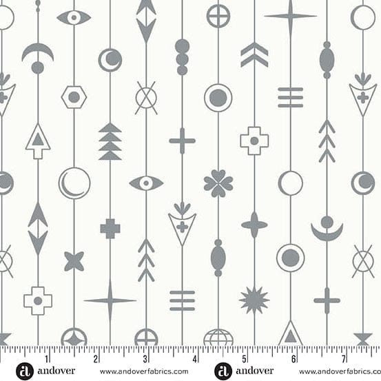 Gray geometric fabric pattern A-1554-C