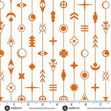 Geometric fabric pattern in orange, 72dpi-A-1554-O