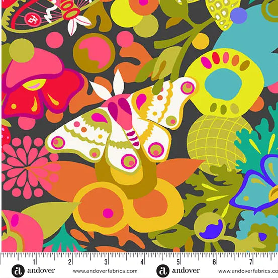 Color Wheel Art Theory (whole cloth) by Alison Glass - Night WIDEBACK Color Wheel Art Theory (whole cloth) by Alison Glass - Night WIDEBACK