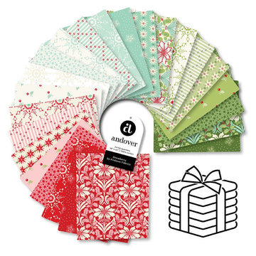 Snowberry by Andover Fabrics Fat Quarter Fabric Bundle, 24 pieces Snowberry by Andover Fabrics Fat Quarter Fabric Bundle, 24 pieces