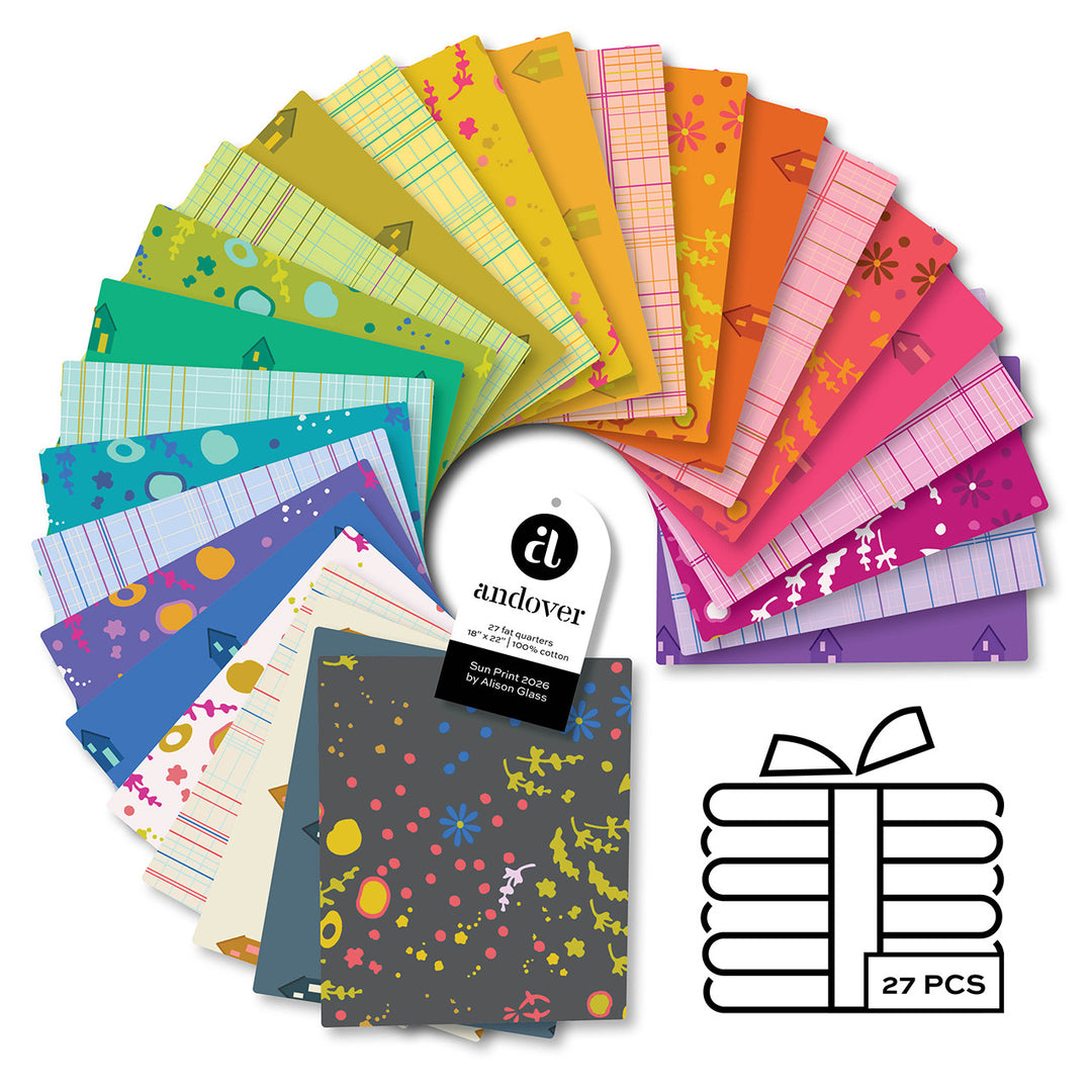 Sun Print by Alison Glass Fat Quarter Fabric Bundle, 27pcs
