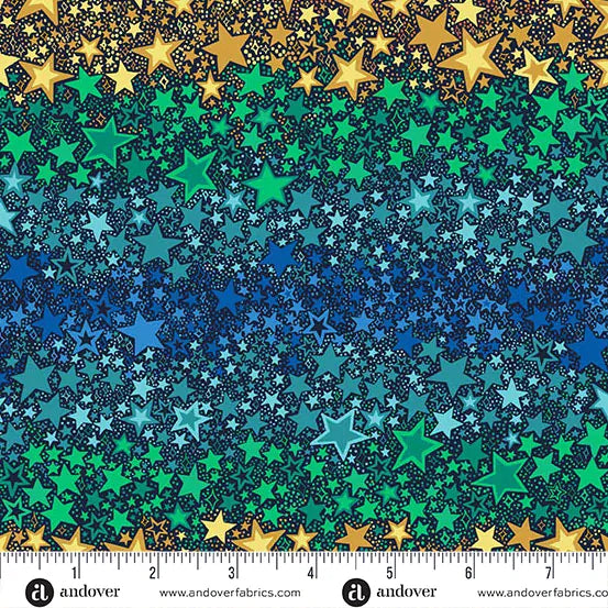 Orbit by Makower UK - Ombre Star, Blue Orbit by Makower UK - Ombre Star, Blue