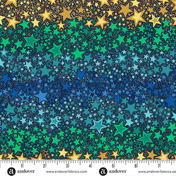 Orbit by Makower UK - Ombre Star, Blue Orbit by Makower UK - Ombre Star, Blue