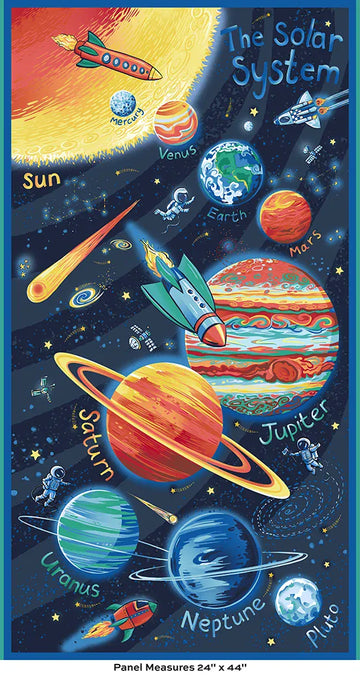 Orbit by Makower UK Fabric Panel 24" Orbit by Makower UK Fabric Panel 24"
