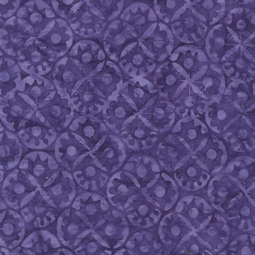Dutch Days Batiks by Shayla Wolf - Flower Stamp, Electric Indigo Flower Stamp Electric Indigo | Dutch Days Batik Fabric by Shayla Wolf