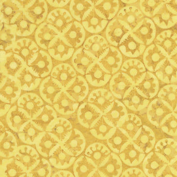 Dutch Days Batiks by Shayla Wolf - Flower Stamp, Dandelion Flower Stamp Dandelion | Dutch Days Batik Fabric by Shayla Wolf