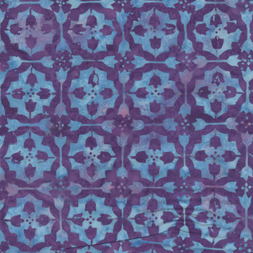 Dutch Days Batiks by Shayla Wolf - Tulip Tile, Berry Blast Tulip Tile Berry Blast | Dutch Days Batik Fabric by Shayla Wolf